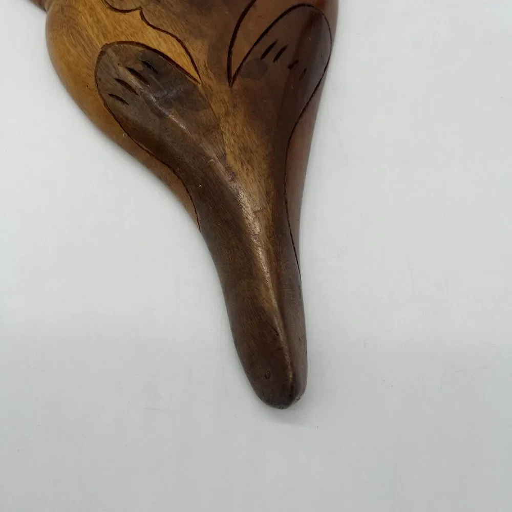 Hand Carved Monkeypod Freeform Wood Tray Leaf Shape Flower Designs 3‎ Sections